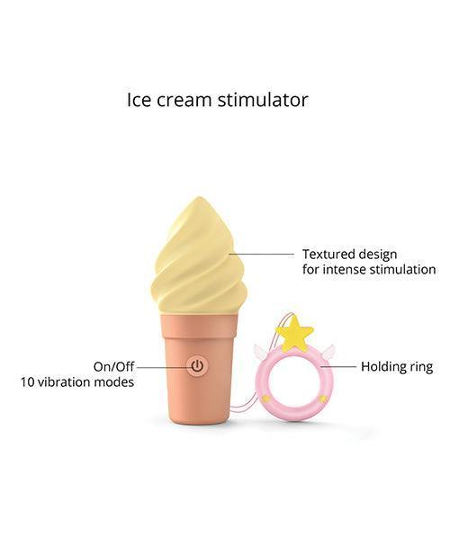 image of product,Love to Love Cand'ice Ice Cream Cone Stimulator - Vanilla Pop - SEXYEONE