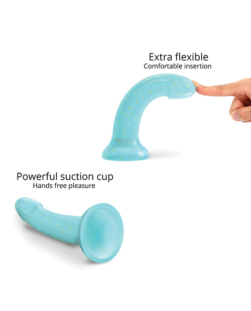 image of product,Love to Love Curved Suction Cup Dildolls Nightfall - Blue - SEXYEONE