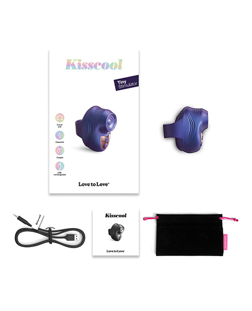 image of product,Love to Love Kisscool Tapping Finger Vibe - Midnight Indigo - SEXYEONE