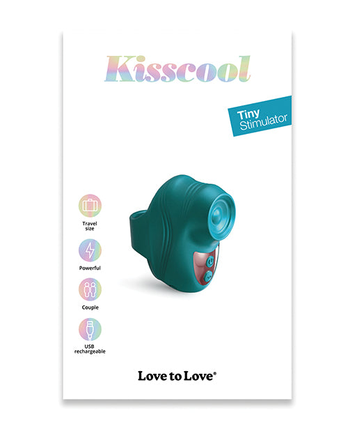 product image, Love to Love Kisscool Tapping Finger Vibe - Teal Me - SEXYEONE