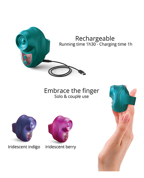 image of product,Love to Love Kisscool Tapping Finger Vibe - Teal Me - SEXYEONE