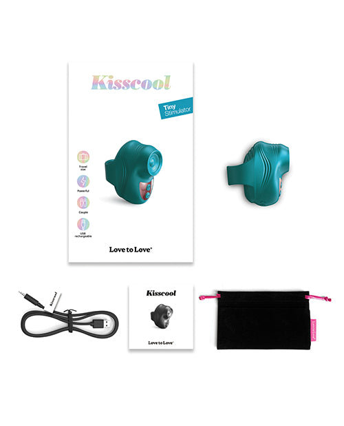 image of product,Love to Love Kisscool Tapping Finger Vibe - Teal Me - SEXYEONE