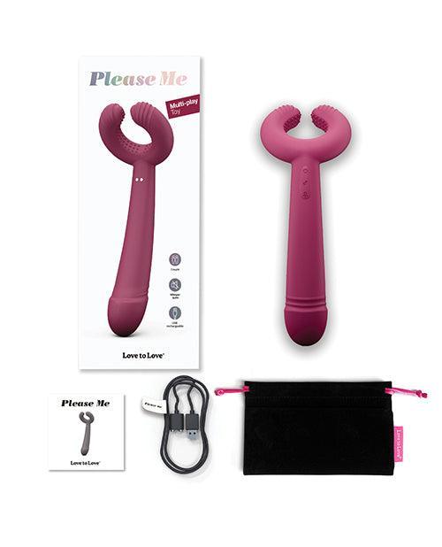 image of product,Love to Love Please Me Multi-Play Vibrator - Plum Star - SEXYEONE