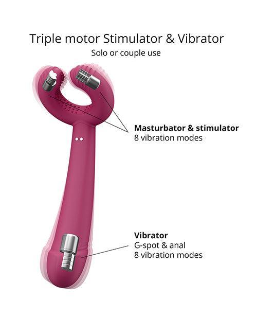 image of product,Love to Love Please Me Multi-Play Vibrator - Plum Star - SEXYEONE