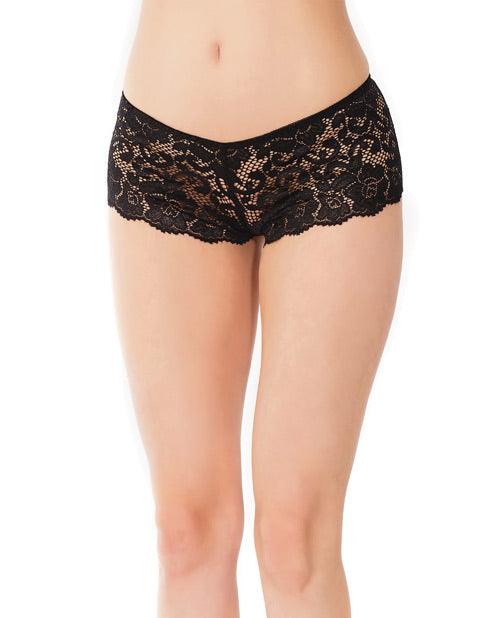 image of product,Low Rise Stretch Scallop Lace Booty Short - SEXYEONE