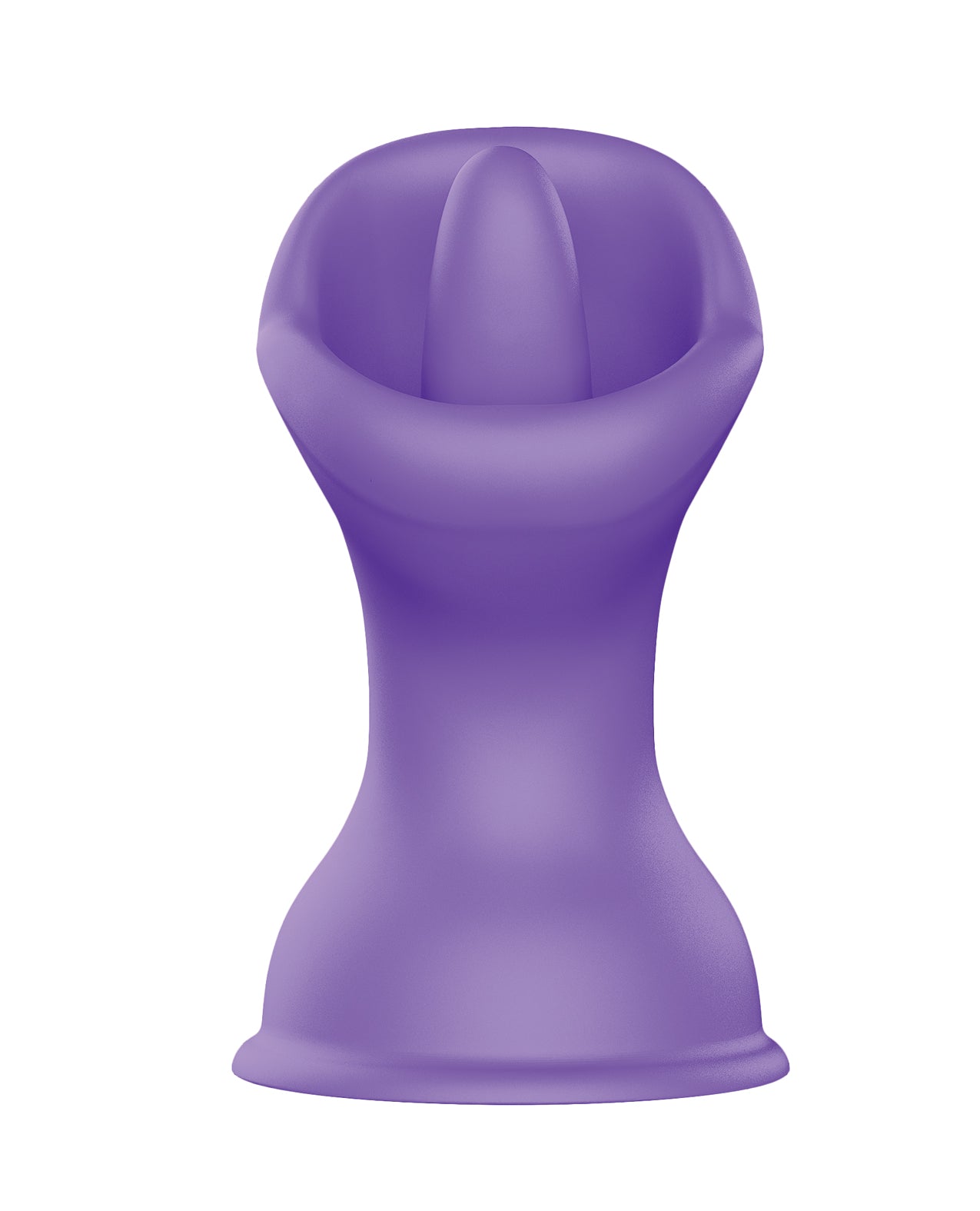 image of product,Luv Inc. Mouth & Tougue Suction Cup Vibrator - Purple - SEXYEONE