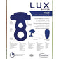 Lux Active Triad 4.5" Vibrating Dual Ring W/remote - Dark Blue - SEXYEONE