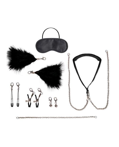 image of product,Lux Fetish 12 Pc Interchangeable Collar & Nipple Clips Set - SEXYEONE