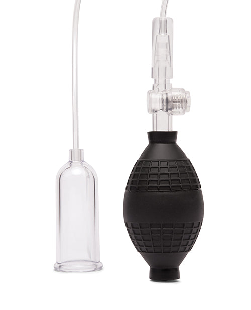 image of product,Lux Fetish Clitoral Pump w/Quick Release - Clear/Black - SEXYEONE