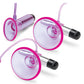 Lux Fetish Vibrating Nipple Suckers w/Clitoral Pump & Quick Release - Pink/Purple - SEXYEONE