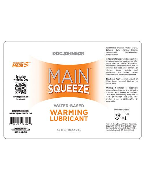 image of product,Main Squeeze Warming Water-based Lubricant - 3.4 Oz - SEXYEONE