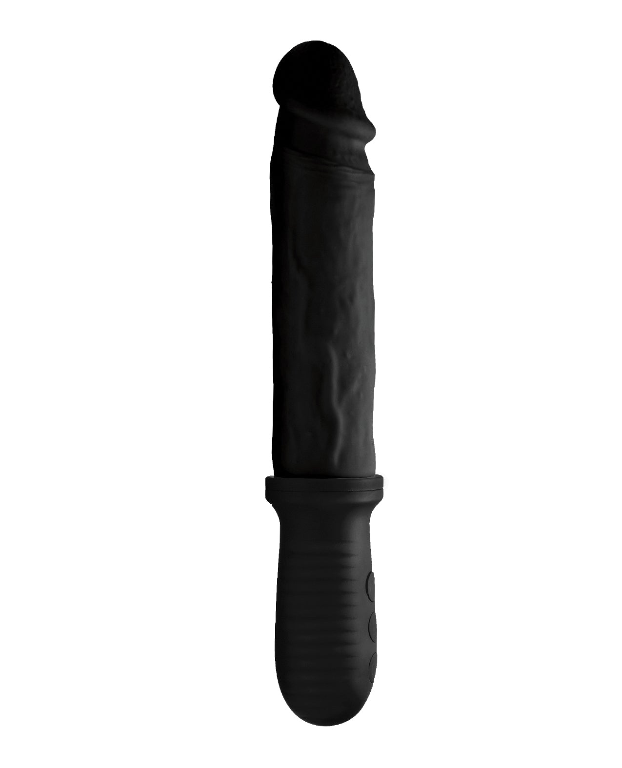 Master Series 8X Auto Pounder Vibrating & Thrusting Dildo w/Handle - Black - SEXYEONE