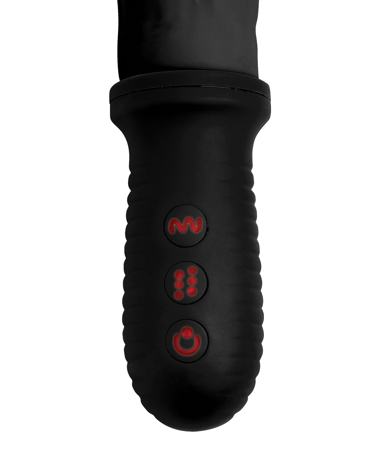 image of product,Master Series 8X Auto Pounder Vibrating & Thrusting Dildo w/Handle - Black - SEXYEONE