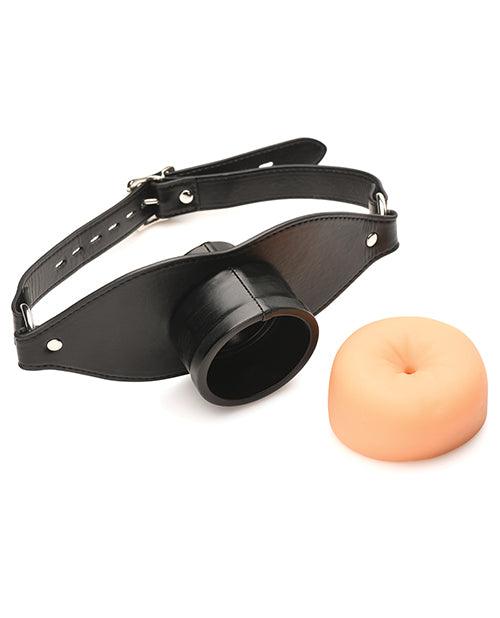 image of product,Master Series Ass Face Mouth Gag - Light/Black - SEXYEONE