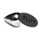 Master Series Butt Slut Metal & Silicone Butt Plug - Metal/Black - SEXYEONE