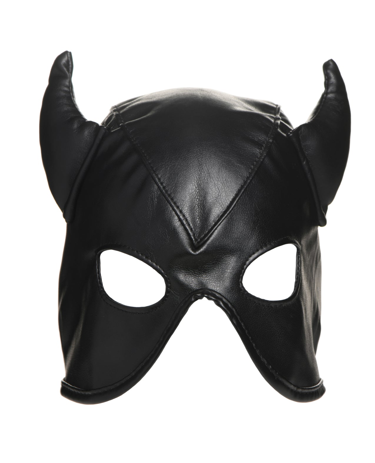 image of product,Master Series Dungeon Demon Bondage Hood w/Horns - Black - SEXYEONE