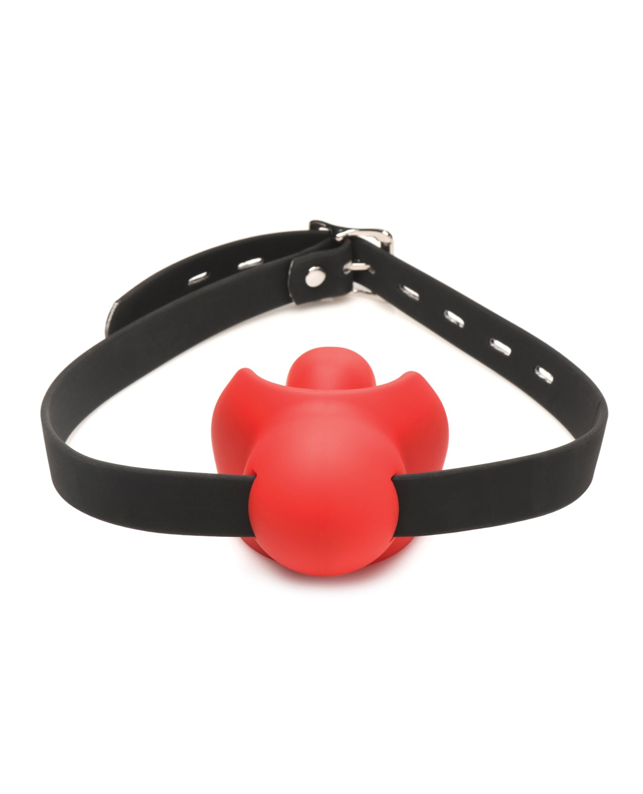 image of product,Master Series Gag Order Extreme Silicone Ball Gag - Red/Black - SEXYEONE