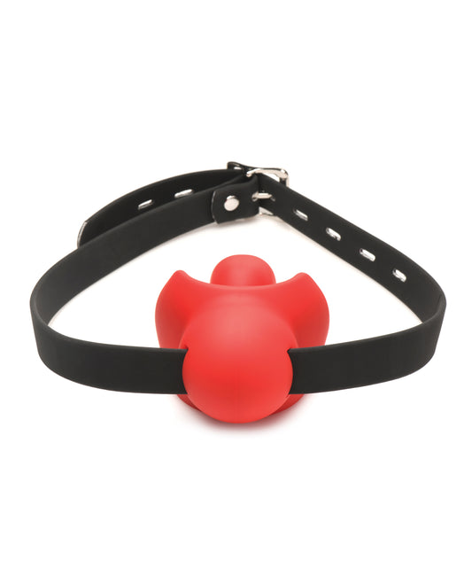 product image,Master Series Gag Order Extreme Silicone Ball Gag - Red/Black - SEXYEONE