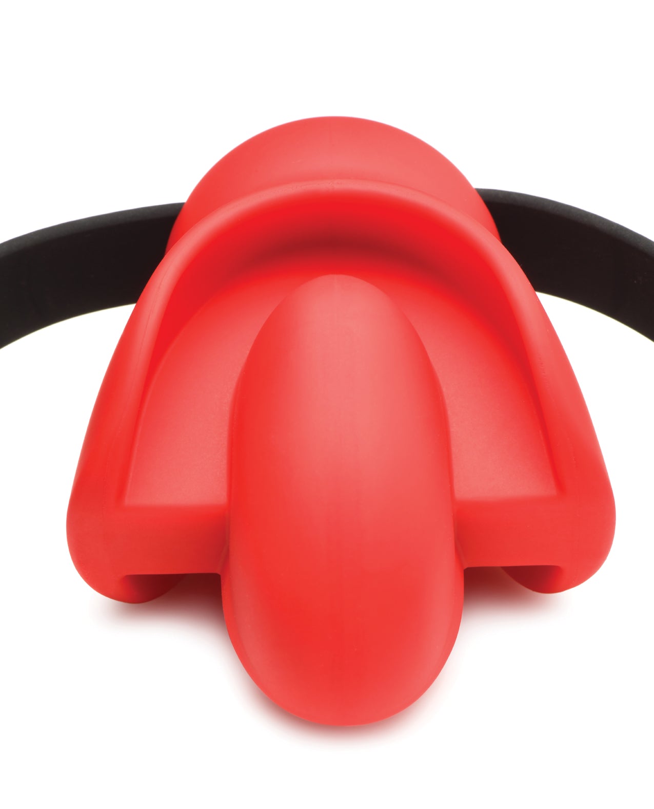 image of product,Master Series Gag Order Extreme Silicone Ball Gag - Red/Black - SEXYEONE