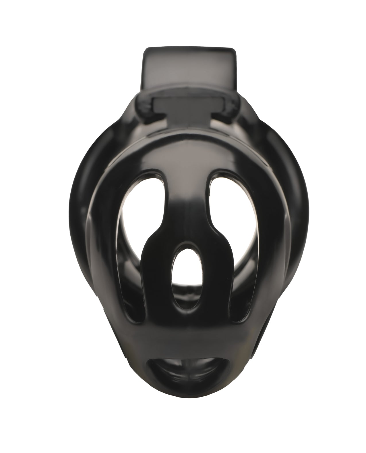 image of product,Master Series Hard Stop Double Ring Chastity Cage - Black - SEXYEONE