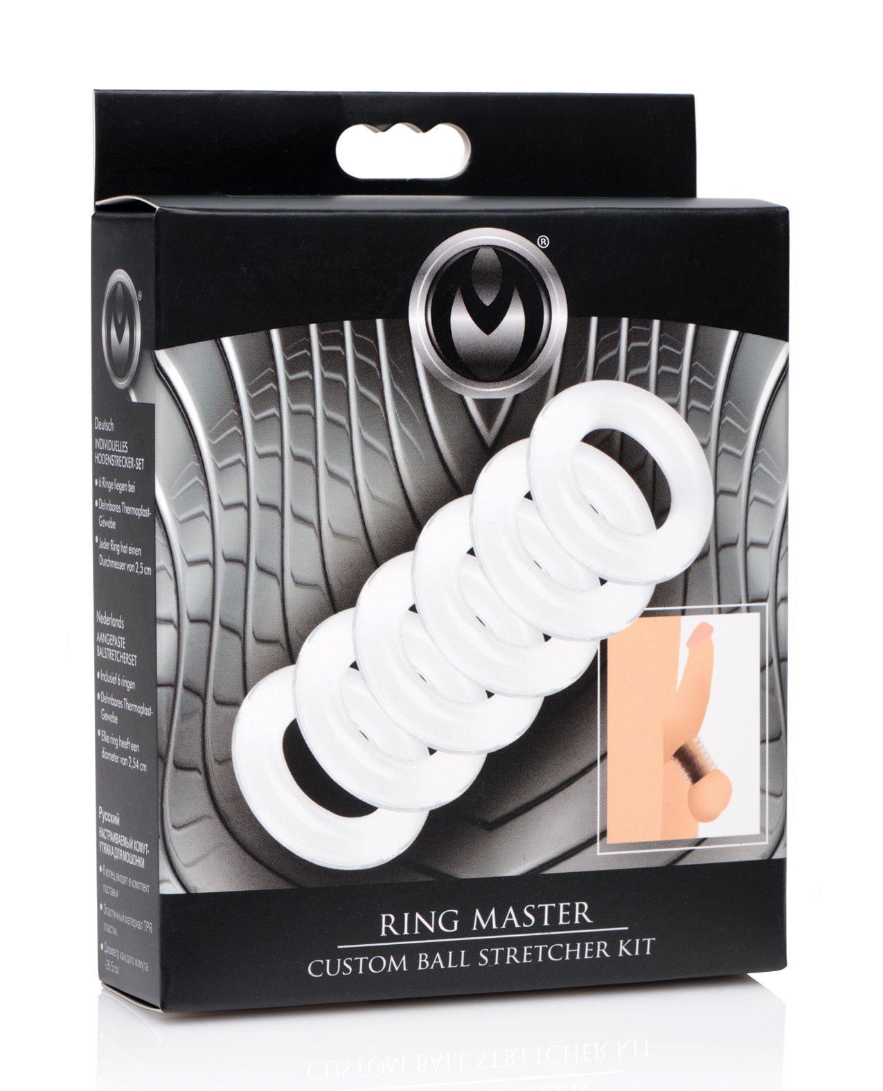 product image, Master Series Ring Master Custom Ball Stretcher Kit - Clear, Set of 6 - SEXYEONE