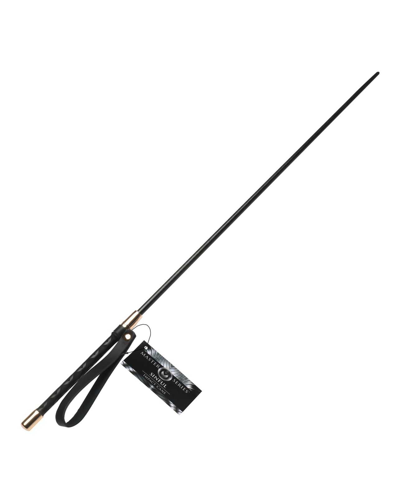 product image, Master Series Sinful Impact Cane - Black/Gold - SEXYEONE