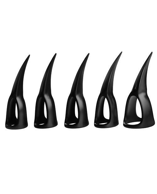 Master Series Talons Sensation Play Rings - 10 pc Set, Black - SEXYEONE