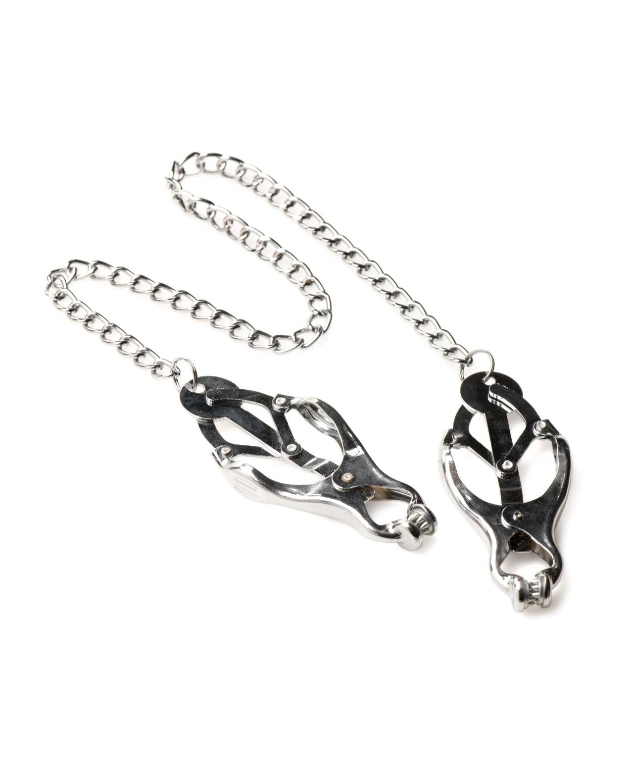 image of product,Master Series Tyrant Spiked Clover Nipple Clamps - Silver - SEXYEONE