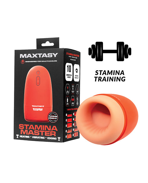 product image, Maxtasy Stamina Master Heat up & Vibrating Stroker - Orange - SEXYEONE