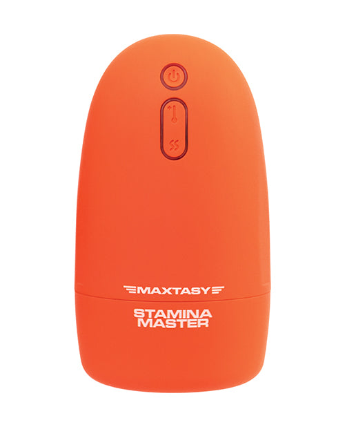 image of product,Maxtasy Stamina Master Heat up & Vibrating Stroker - Orange - SEXYEONE