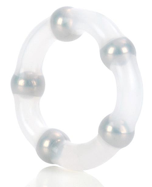 image of product,Metallic Bead Ring - Clear - SEXYEONE