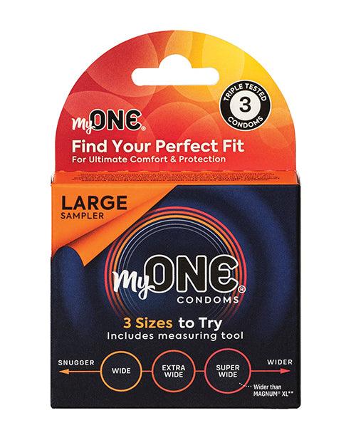 product image,My One Large Sampler Condoms - Pack of 3 - SEXYEONE
