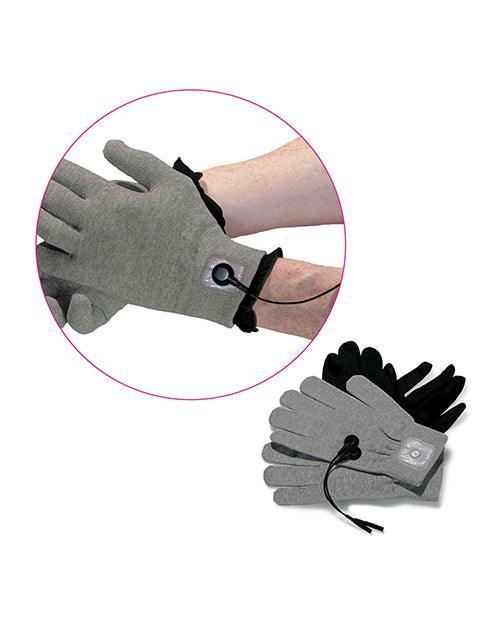 image of product,Mystim eStim Magic Gloves - Gray - SEXYEONE