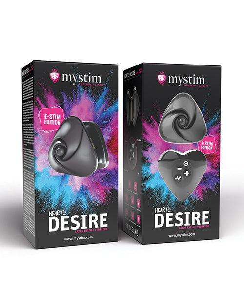 product image, Mystim Hearts Desire eStim Layon Vibrator - Black - SEXYEONE