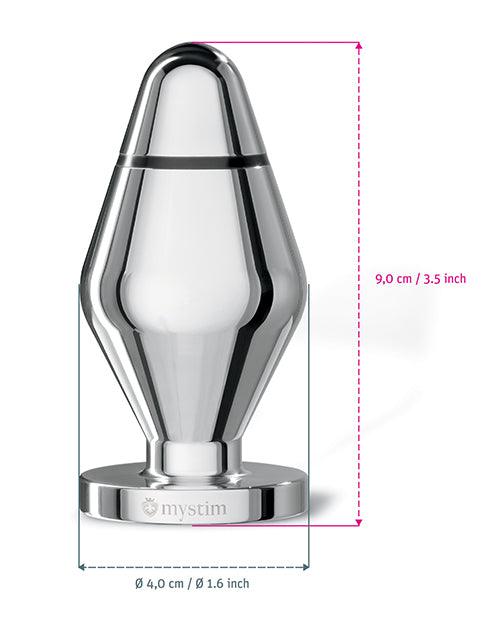 product image,Mystim Little John Buttplug Small Aluminum - Silver - SEXYEONE