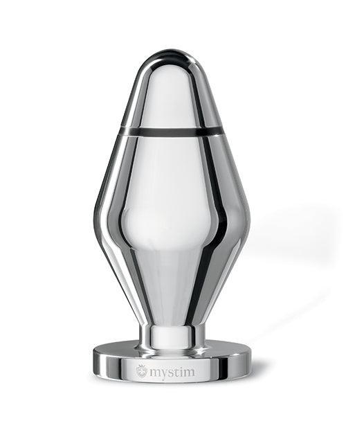 image of product,Mystim Little John Buttplug Small Aluminum - Silver - SEXYEONE