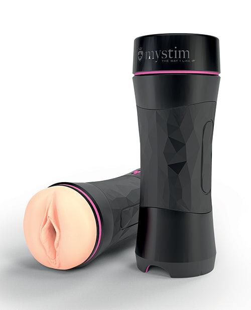 image of product,Mystim Oh-pushme Vagina - Black - SEXYEONE