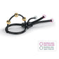Mystim Pearly Pete Corona Strap w/Gold Balls - Black - SEXYEONE