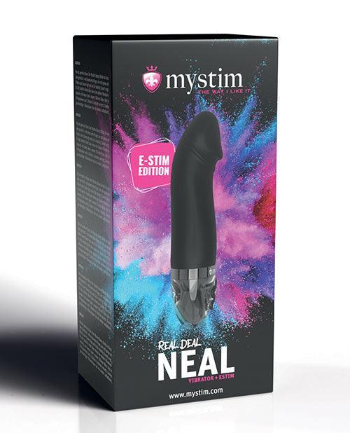 product image, Mystim Real Deal Neal eStim Realistic Vibrator - Black - SEXYEONE