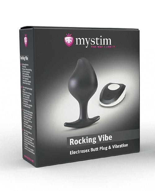 product image, Mystim Rocking Force Silicone Buttplug Small - Black - SEXYEONE