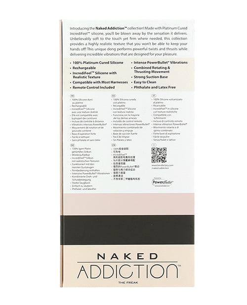 image of product,Naked Addiction The Freak 7.5" Rotating & Thrusting Vibrating Dong - Ivory - SEXYEONE