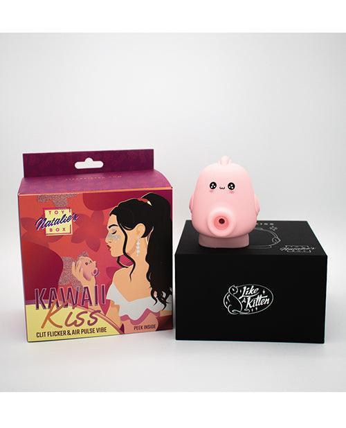 image of product,Natalie's Toy Box Kawaii Kiss Clit Flicker & Air Stimulator - Pink - SEXYEONE