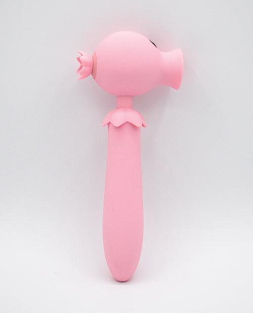 image of product,Natalie's Toy Box Lick N' Stick Clit Flicker & G-spot Vibe - Pink - SEXYEONE