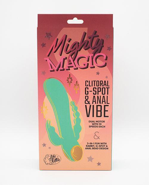 image of product,Natalie's Toy Box Mighty Magic Clit, G-Spot & Anal Vibrator - Aqua - SEXYEONE