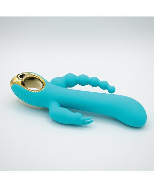 image of product,Natalie's Toy Box Mighty Magic Clit, G-Spot & Anal Vibrator - Aqua - SEXYEONE