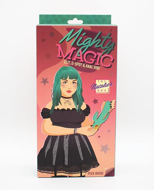 image of product,Natalie's Toy Box Mighty Magic Clit, G-Spot & Anal Vibrator - Aqua - SEXYEONE