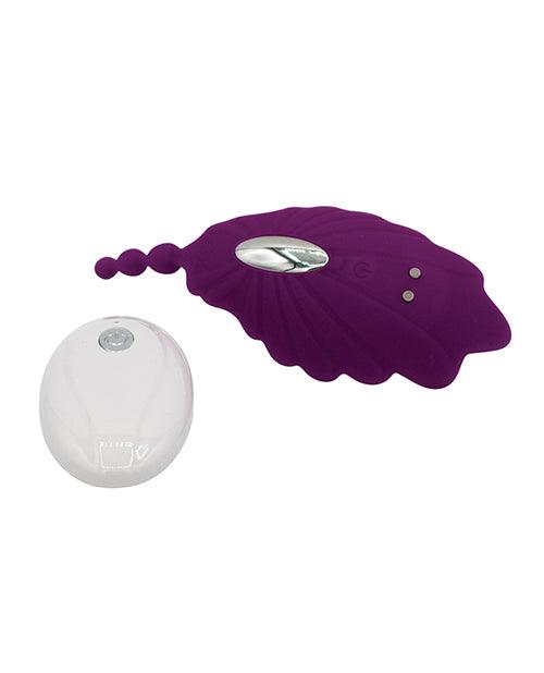 Natalie's Toy Box Shell Yeah! Remote Controlled Wearable Panty Vibrator - Purple - SEXYEONE