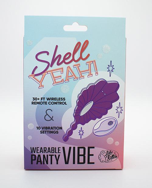image of product,Natalie's Toy Box Shell Yeah! Remote Controlled Wearable Panty Vibrator - Purple - SEXYEONE