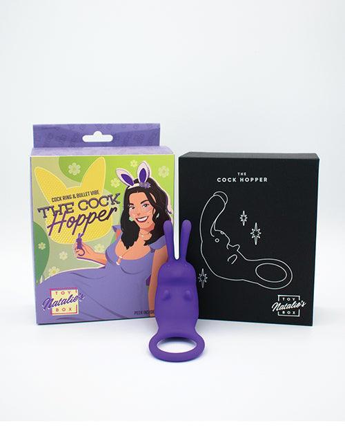 image of product,Natalie's Toy Box The Cock Hopper Cock Ring & Bullet Vibrator - Purple - SEXYEONE