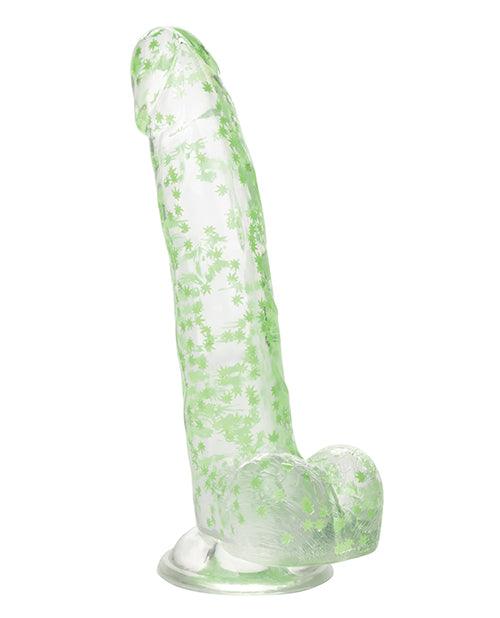 product image,Naughty Bits I Leaf Dick Glow In The Dark Weed Leaf Dildo - SEXYEONE
